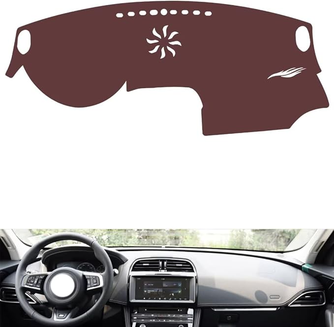 Leather Dashboard Cover Compatible with Jaguar F-PACE，Dash Cover, Non-Slip Dash Cover, Dash mat Dashboard Cover, Interior Dash Covers