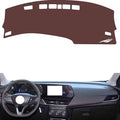 Leather Dashboard Cover Compatible with Chevy Trax RS（Warning Light） 2022-2023,Dash Board Cover mat Anti-Slip Sun-Proof and dust-Proof(Brown)