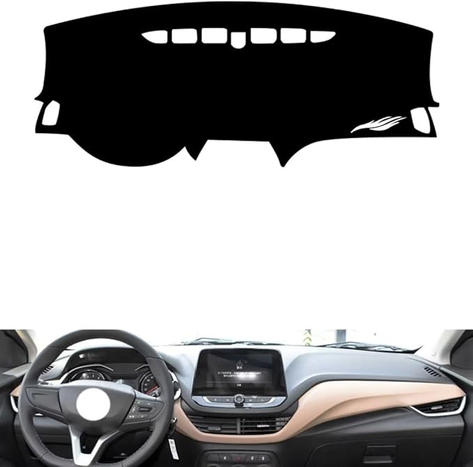leather dashboard cover Compatible with Chevy Cavalier 20-2022，dash cover（black）