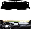 leather dashboard cover Compatible with FORD NEW Focus（no speakers） 2019-2022，dash cover（black）