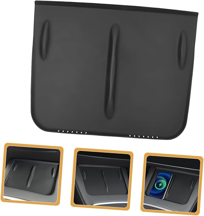 Charging Phone Pad -Skid Mat for Model Center Console Lightweight and Easy to Install Stylish Car Charger Cover Accessory