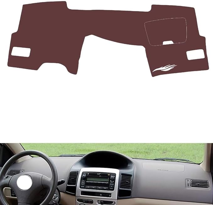 Leather Dashboard Cover Compatible with Toyota Vios 2004-2006，Dash Cover, Non-Slip Dash Cover, Dash mat Dashboard Cover, Interior Dash Covers