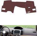 Leather Dashboard Cover Compatible with Toyota Vios 2004-2006,Dash Board Cover mat Anti-Slip Sun-Proof and dust-Proof(Brown)