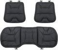 Bzxpk Skin-Friendly & Dirt-Repellent Leather Car Seat Cushion, Non-Slip PU Leather Seat Cover for Car, Office Chair & Travel, Breathable Comfort Cushion (Black, Three-Piece Set)