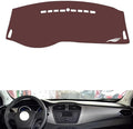 Leather Dashboard Cover Compatible with MG GS (Half Covered) 2015-2016,Dash Board Cover mat Anti-Slip Sun-Proof and dust-Proof(Brown)