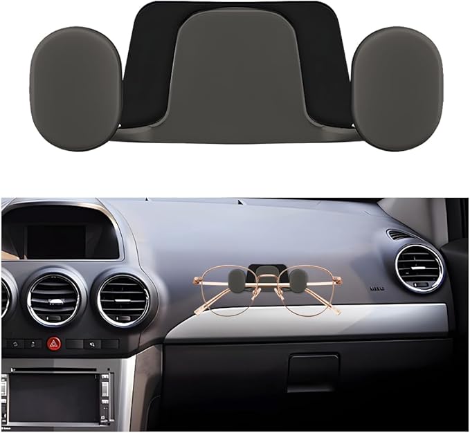 Car Mini Hook, Multifunctional Vehicle Backseat Storage Hanging Double Hook, Self-Adhesive Auto Dashboard Organizer for Earphones Charging Cable, Universal for SUV RV Truck (Dark Gray)