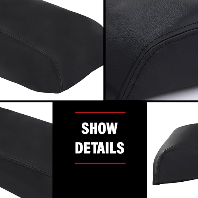 DOTCOM Center Console Lid Armrest Cover Fit Ford Explorer 2011 2012 2013 2014 2015 2016 2017 2018 Armrest Cover Console Lid Protector Cushion Pad Black