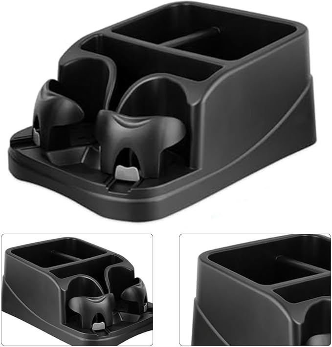 Small Center Console for Cars, Trucks, Minivans, SUVs, Vehicle Organizer, Cup Holders, Car Seat Organizaer with 2 Adjustable Cup Holders for Sliding Door Hinge 2K0843397