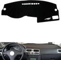 leather dashboard cover Compatible with VW Compatible with Bora 2004-2007，dash cover（black）