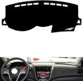 leather dashboard cover Compatible with HyundaiHyundai Verna 2014-2016，dash cover（black）