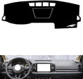 leather dashboard cover Compatible with SkodaSkoda Karoq，dash cover（black）