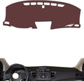 Leather Dashboard Cover Compatible with Honda CRV 2012-2016,Dash Board Cover mat Anti-Slip Sun-Proof and dust-Proof(Brown)