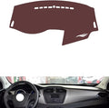 Leather Dashboard Cover Compatible with MG GS (Full Coverage) 2015-2016,Dash Board Cover mat Anti-Slip Sun-Proof and dust-Proof(Brown)