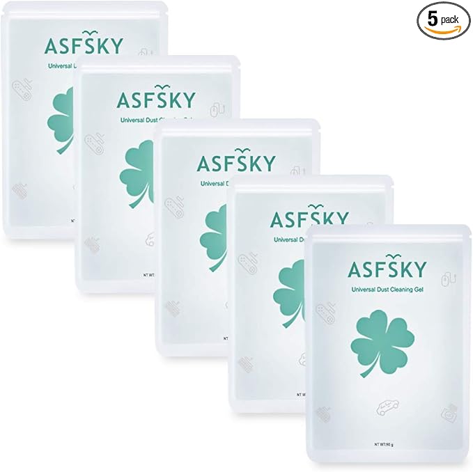 ASFSKY Car Cleaning Gel for Car Detailing Car Cleaning Gel Putty Reusable Keyboard Cleaner Gel Car Putty for Cleaning Dust Universal Cleaning Gel 5 Pack(Green)