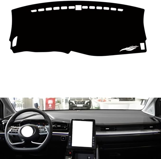 leather dashboard cover Compatible with HyundaiHyundai CUSTO，dash cover（black）