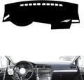 Leather Dashboard Cover Compatible with VW Golf 7 2014-2020，Dash Cover（Black）