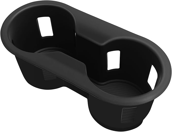 Muslogy Center Console Cup Holder Inserts Compatible with 2021-2025 Ford Bronco Accessories Middle Console Armrest Front Drink Stopper Non-Slip Silicone Rubber Organizer Drink Cup Holder Organizer