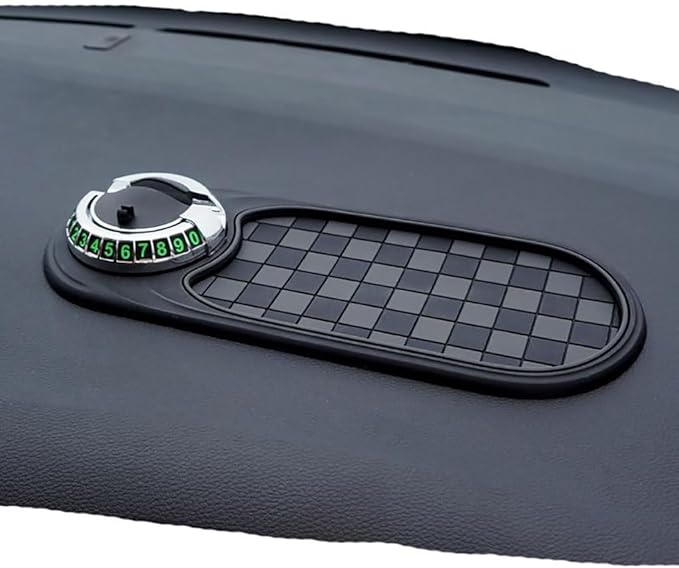 TATREBCRE Multifunctional Car Anti-Slip Mat Mobile Phone Holder for Dashboard - Non-Slip Sticky Mount Stand for Car, Adjustable and Secure Grip for Phones, GPS, and Accessories (Silvery)