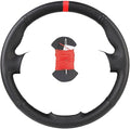 Custom Microfiber Leather Steering Wheel Cover fit for 1998-2005 206, 206 SW, 206 CC - Slip-On Design(B-Red thread)