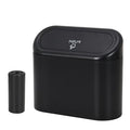 Car Trash with Lid - 2 Packs Universal Vehicle Mini Leakproof Garbage Bin Can Organizer Storage for Front Back Seat Accessories for Auto Office Bedroom Home(Black)
