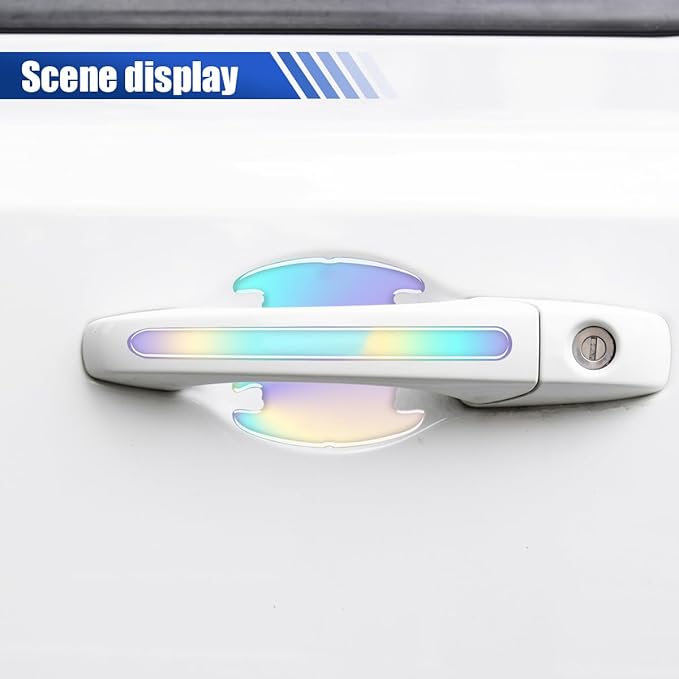 YoRise Car Door Handle Scratch Protector, Waterproof Anti-Scratch Car Paint Protection Film, Adhesive Door Handle Bowl Sticker, Automotive Door Protector Accessories for Most Cars (10PCS)