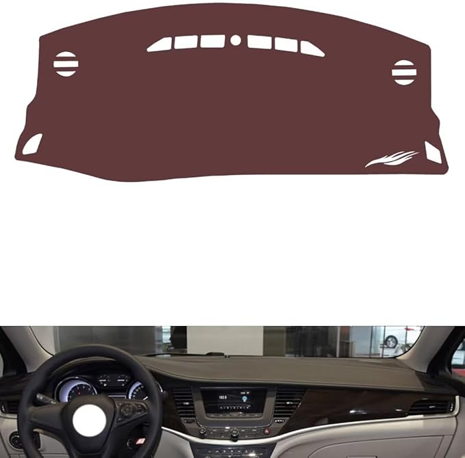 Leather Dashboard Cover Compatible with Buick Verano（No Warning Light），Dash Cover, Non-Slip Dash Cover, Dash mat Dashboard Cover, Interior Dash Covers