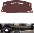 Leather Dashboard Cover Compatible with Buick Verano（No Warning Light）,Dash Board Cover mat Anti-Slip Sun-Proof and dust-Proof(Brown)