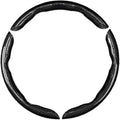 1/2PCS Laser Perforated Steering Wheel Cover, Microfiber Leather and Silicone Non-Slip Grip(1pcs Silver)