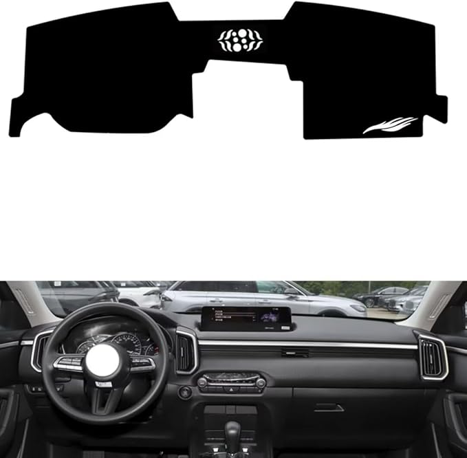 leather dashboard cover Compatible with Mazda CX-50 （NO HUD），dash cover（black）