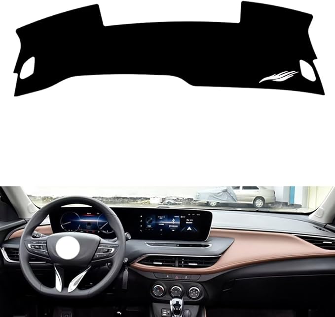 leather dashboard cover Compatible with Ford Verano (No warning light)，dash cover（black）