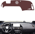 Leather Dashboard Cover Compatible with Mercedes EQC（HUD），Dash Cover, Non-Slip Dash Cover, Dash mat Dashboard Cover, Interior Dash Covers