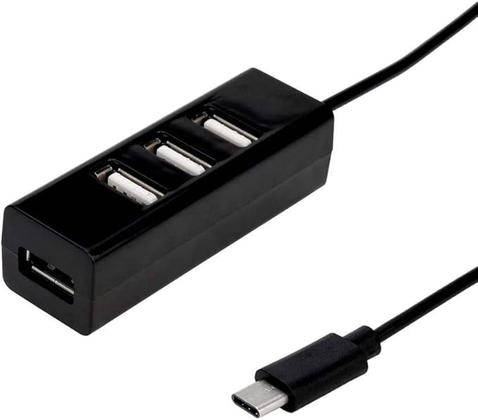 Type-C to 4-Port USB 3.0 Hub USB 3.1 Adapter Drop Shipping Adapter Car Charger Cable Converter (Color : Black) (White)