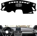 leather dashboard cover Compatible with Mazda CX-4（NO HUD），dash cover（black）