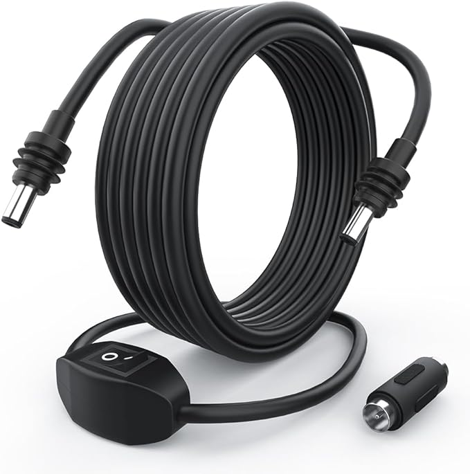 XTAR 10FT DC5521 Power Cable for Starlink Mini with Coupler - Shorter & Portable Alternative to 15M Cable, Dual Male & Female Connectors for RV Outdoor Camping Use(1*Cable+1*Connector)