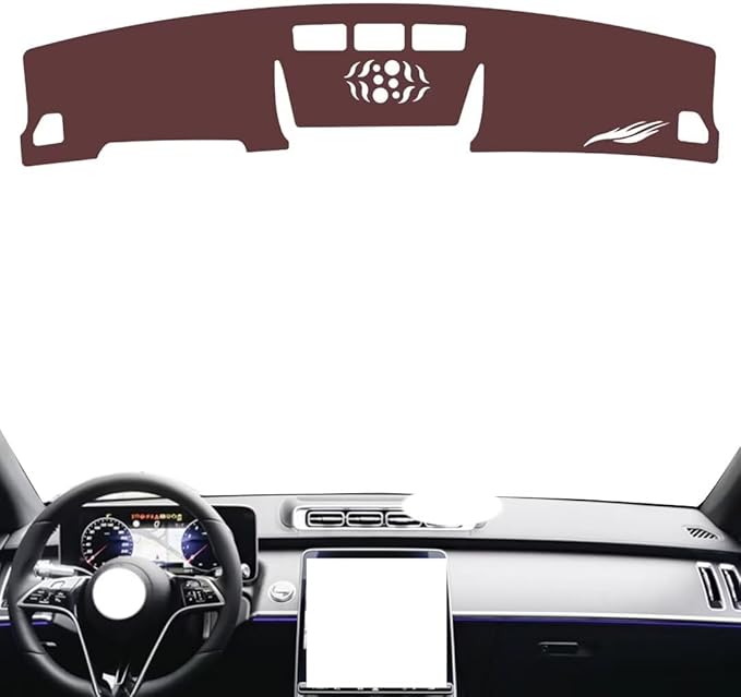 Leather Dashboard Cover Compatible with Mercedes S Class (NO HUD 2021-2024，Dash Cover, Non-Slip Dash Cover, Dash mat Dashboard Cover, Interior Dash Covers