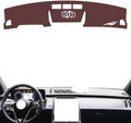 Leather Dashboard Cover Compatible with Mercedes S Class (NO HUD 2021-2024，Dash Cover, Non-Slip Dash Cover, Dash mat Dashboard Cover, Interior Dash Covers