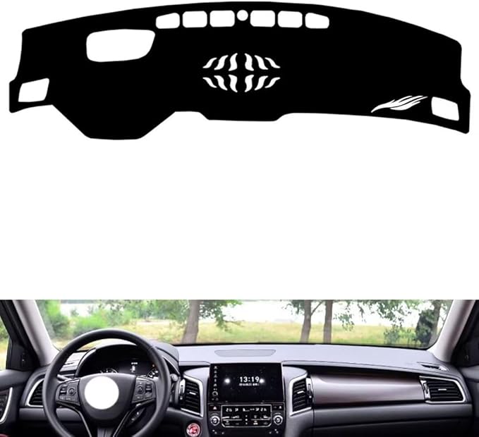 leather dashboard cover Compatible with HONDA URV (HUD，dash cover（black）