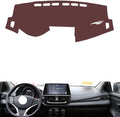Leather Dashboard Cover Compatible with Toyota Vios 2021-2022，Dash Cover, Non-Slip Dash Cover, Dash mat Dashboard Cover, Interior Dash Covers