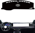 Leather Dashboard Cover Compatible with Ford Explorer（Speakers） 2023-2024，Dash Cover（Black）