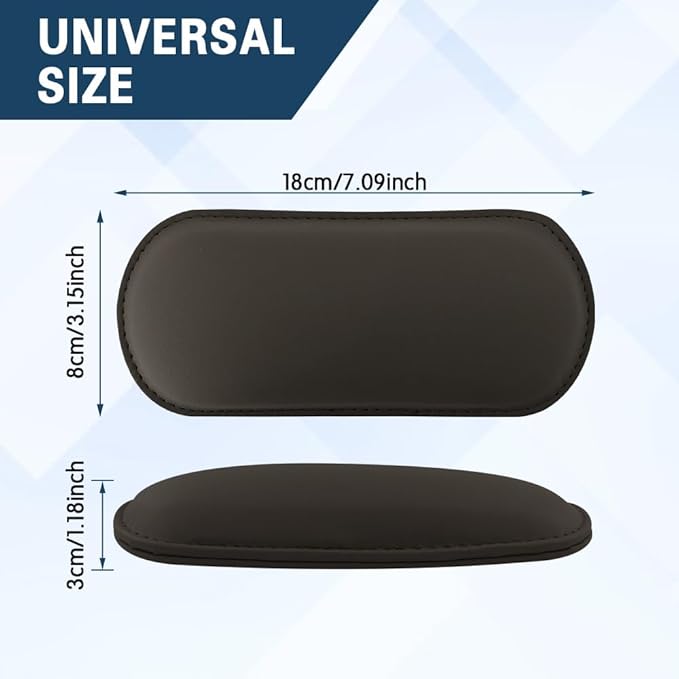 2PCS Car Door Armrest Pads, Soft Leather Car Armrest Cushion with Memory Foam, Comfortable Auto Center Console for Leg Elbow, Elbow Pads Interior Accessories Fit Most Vehicles (Mocha Brown)