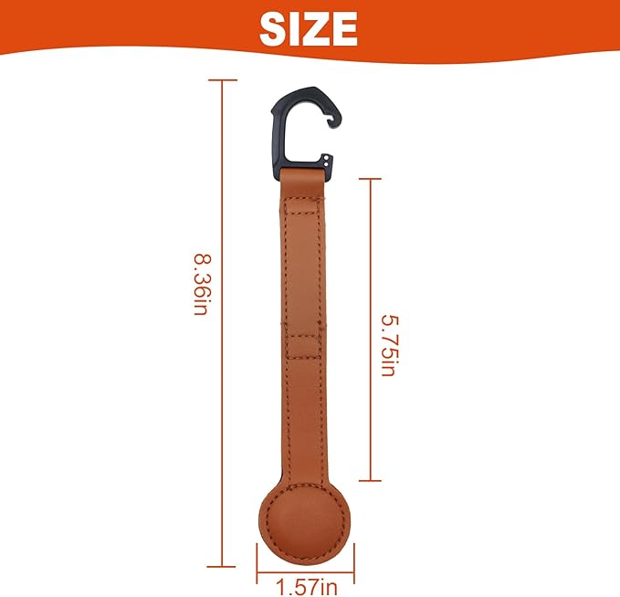 2 Pack Cowboy Hat Holder for Truck, Leather Magnetic Cap Clip, Truck Car Seat Hat Organizer Accessories for Men and Women, Suitable for Car, SUV, Pickup Seat Back Headrest Hat Clip Storage (Brown)