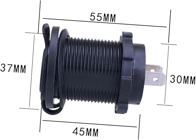 5v Dual USB Car and Motorcycle Charger Socket for Mobile Devices Suitable for Vehicles Powers Two Devices Simultaneously Indicator