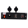 PRETYZOOM Dual USB Circuit Breaker Panel with Dust Cover for Car Rv and Boat Overload Protection Rocker Switch with LED Indicator for Automotive Use