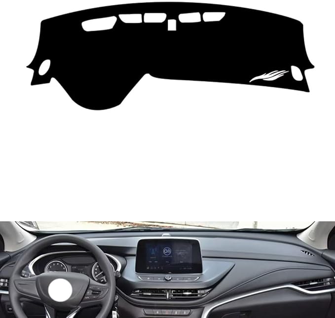 leather dashboard cover Compatible with Buick Encore 2020-2021，dash cover（black）