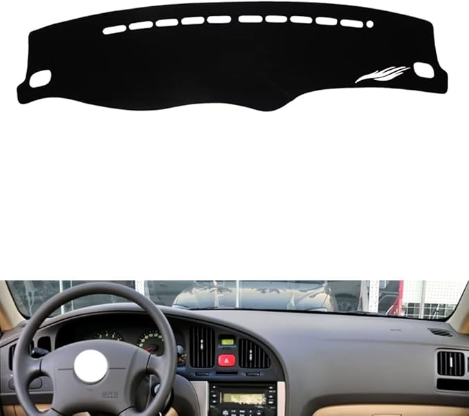 leather dashboard cover Compatible with HyundaiHyundai Elantra (Half covered) 2004-2011，dash cover（black）