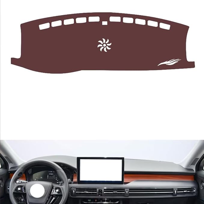 Leather Dashboard Cover Compatible with Lincoln Adventurer (NO HUD 20-2022，Dash Cover, Non-Slip Dash Cover, Dash mat Dashboard Cover, Interior Dash Covers