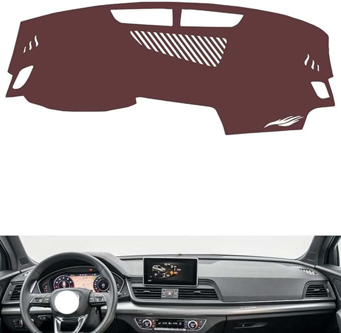 Leather Dashboard Cover Compatible with Audi Q5L 2018-2024，Dash Cover, Non-Slip Dash Cover, Dash mat Dashboard Cover, Interior Dash Covers