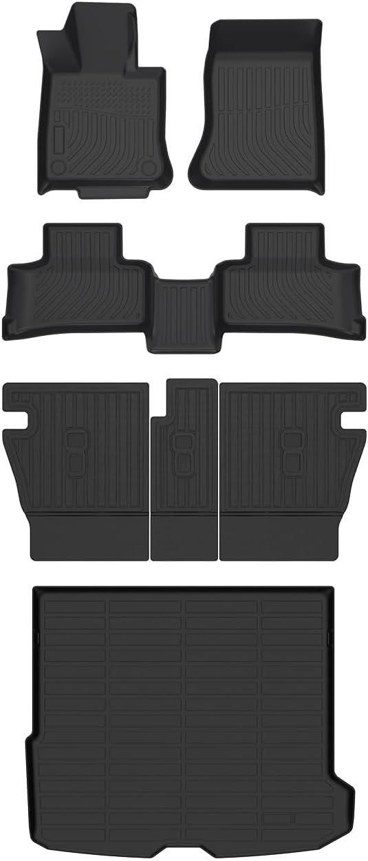 Floor Mats Fit for Benz GLC | GLC 300 | GLC 350e | GLC 43 AMG 2023-2025 2026 (5 Seating), All Weath Cargo Liner w/Backrest Mat for GLC Accessories (Not for Coupe)