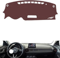 Leather Dashboard Cover Compatible with Mazda CX-3（NO HUD），Dash Cover, Non-Slip Dash Cover, Dash mat Dashboard Cover, Interior Dash Covers