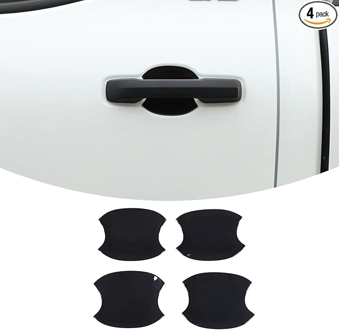 Car Exterior Door Handle Bowl Trim Cover Compatible with Toyota Tundra 2022+/Sequoia 2023+/Tacoma 2024+/4Runner 2025+, Front Rear Door Grab Pull Handle Cup Bowl Scratch Protector Sticker Accessories